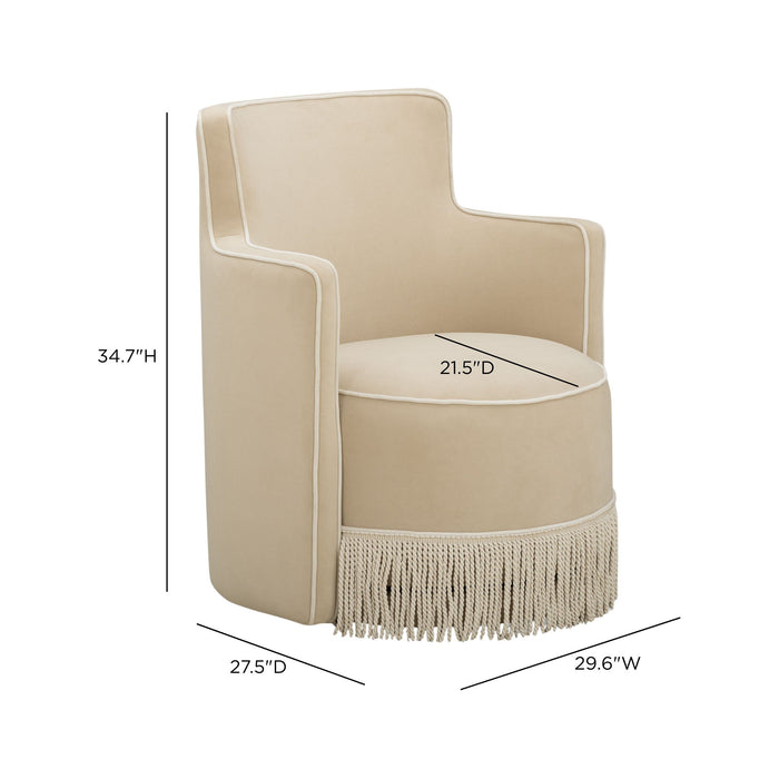 Passe - Tasseled Swivel Chair