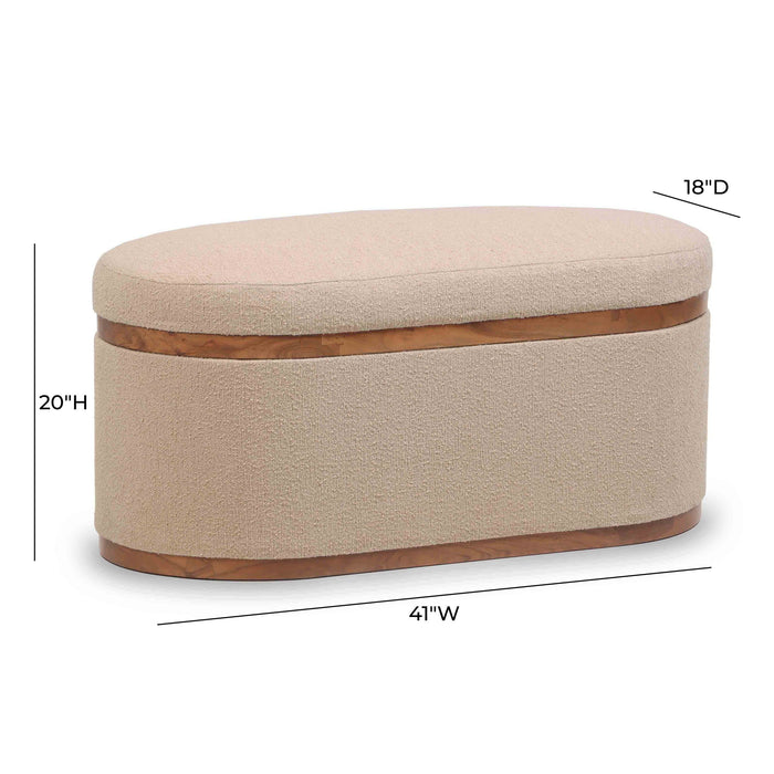 Olivier - Boucle Oval Storage Ottoman
