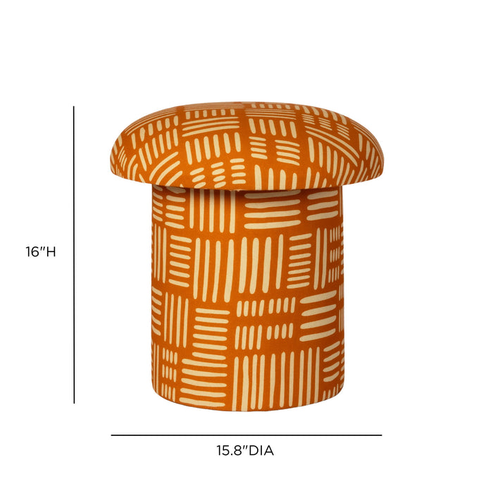 Lucy - Abstract Print Mushroom Stool