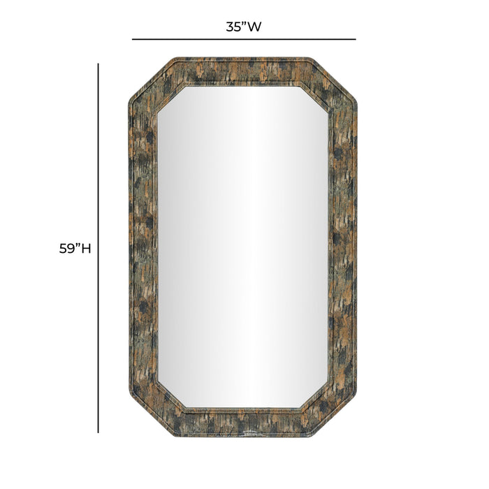 Charlene - 35" x 59" Jewel Wall Mirror - Watercolor Print