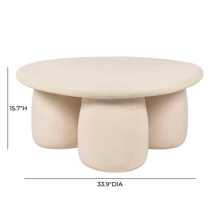Rahul - Round Coffee Table - Cream