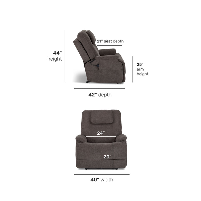 Zecliner Model 2+ - Power Lift Recliner With Power Headrest, Lumbar, Heat & Massage