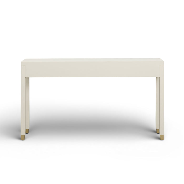Dani - Faux Shagreen 2-Drawer Console Table - Cream