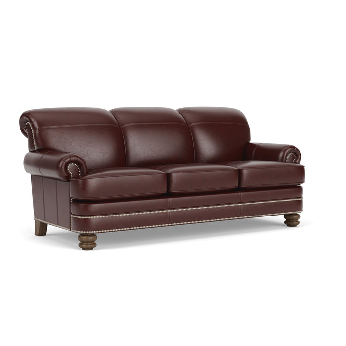 Bay Bridge - Leather Sofa, Nailhead Trim
