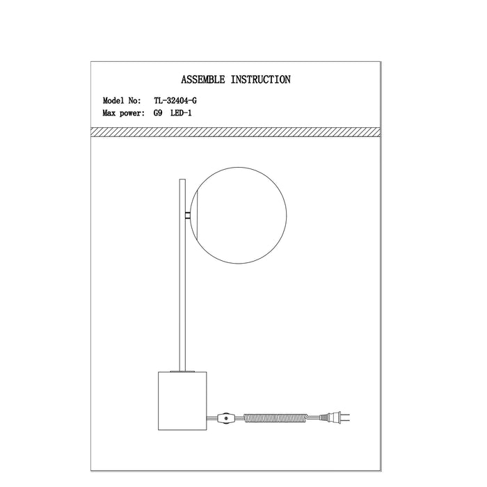 Anechdoche Gold and White Table Lamp