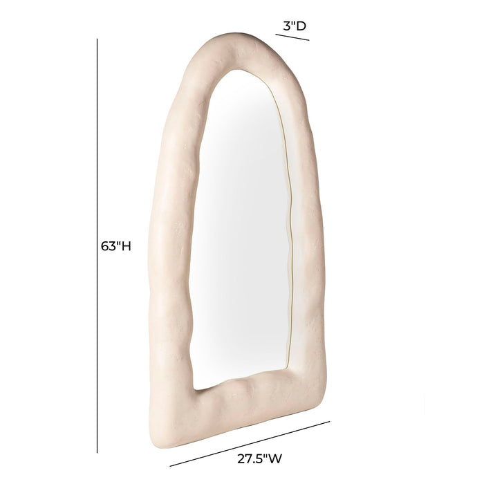 Kaia - Small Floor Mirror - Cream