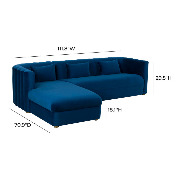 Callie - Velvet Sectional - LAF