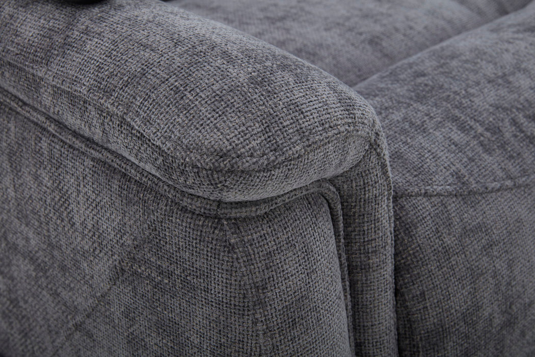 Luma - Petite Power Lift Recliner With Power Headrest, Lumbar, Heat & Massage - Dark Gray