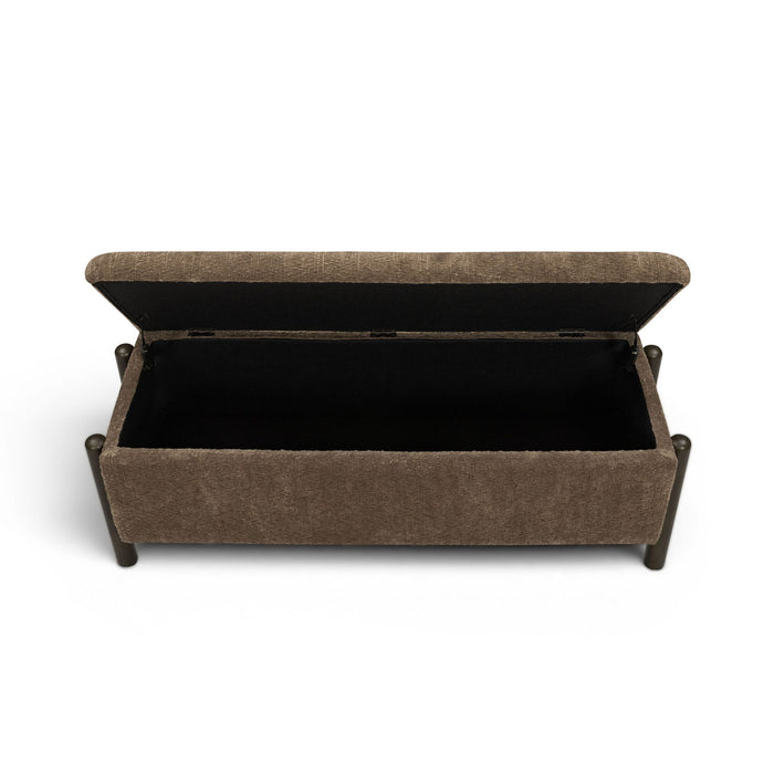 Abby - Nubby Fabric Storage Bench