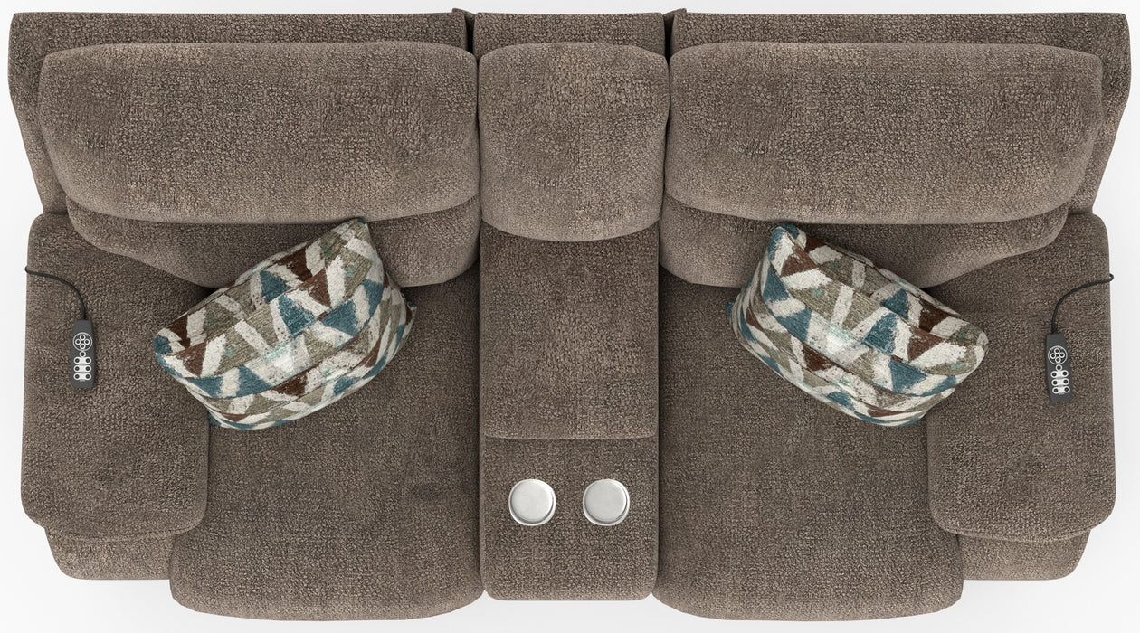 Joya - Power Headrest Power Lay Flat Reclining Console Loveseat With CR3 Heat/Massage/Lumbar/ZG