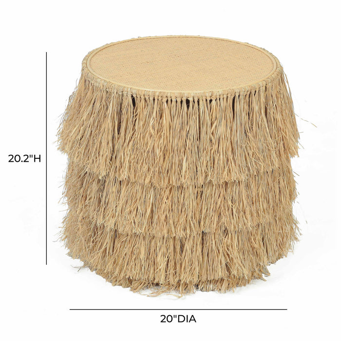 Luau - Rattan Round End Table - Natural