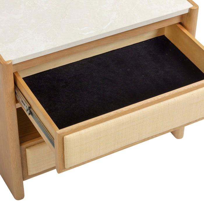 Paige - 2-Drawer Nightstand - Natural Oak
