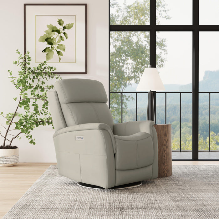 View - Power Swivel Recliner With Power Headrest