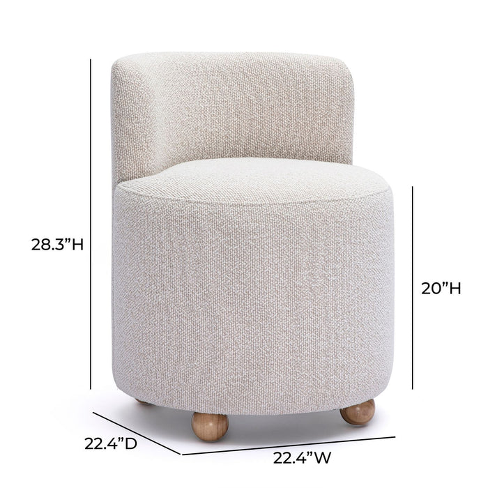 Hakuna - Performance Boucle Desk Chair - Cream