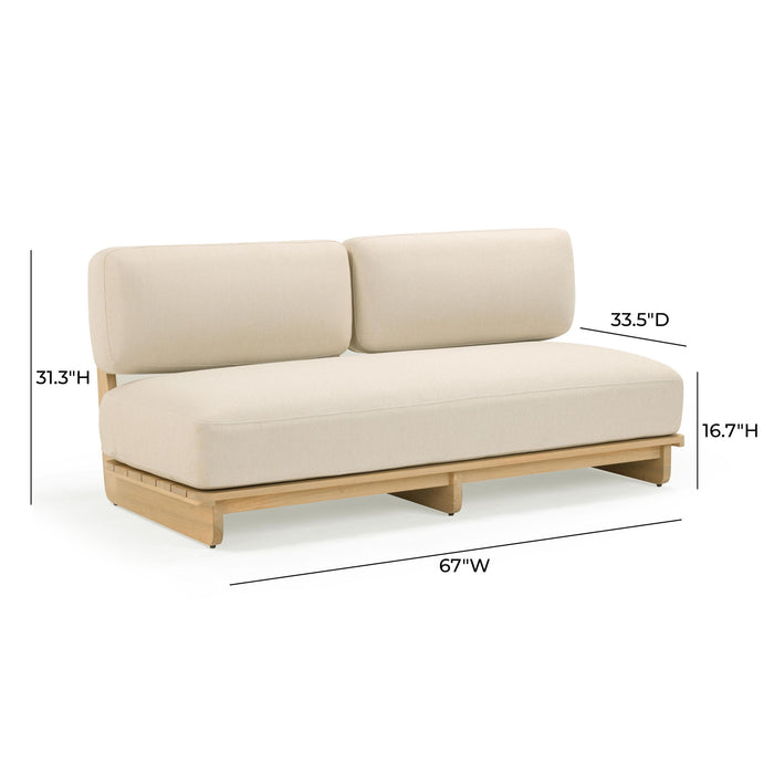 Reavan - Outdoor Lounge Sofa - Cream