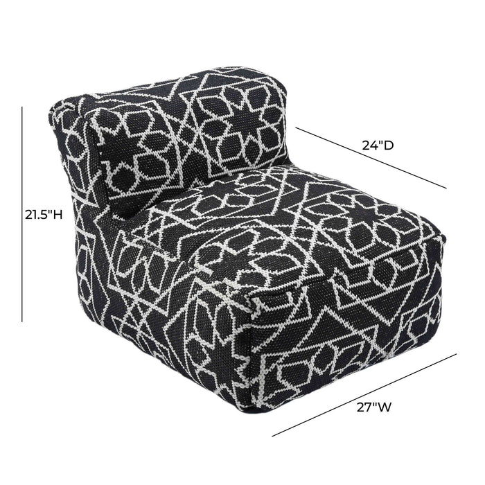 Chiara - Outdoor Accent Pouf - Black
