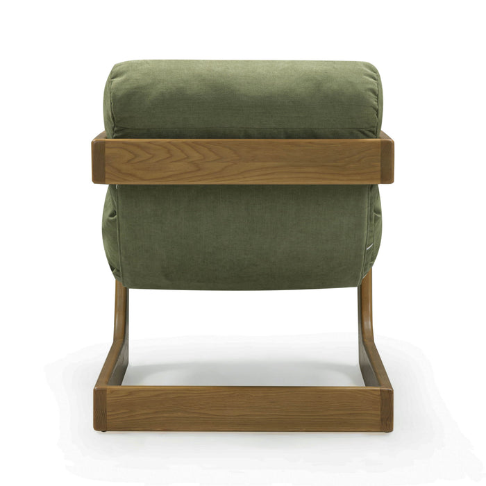 Palma - Upcycled Fabric Accent Chair - Green