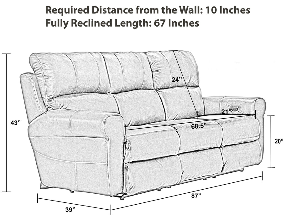 Torretta - Power Lay Flat Reclining Sofa