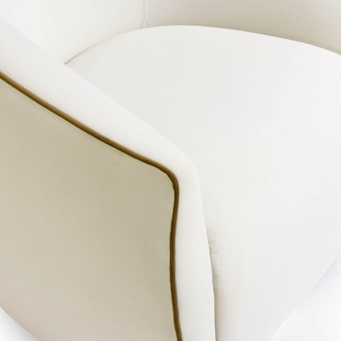 Jordan - Velvet Swivel Chair - Beige