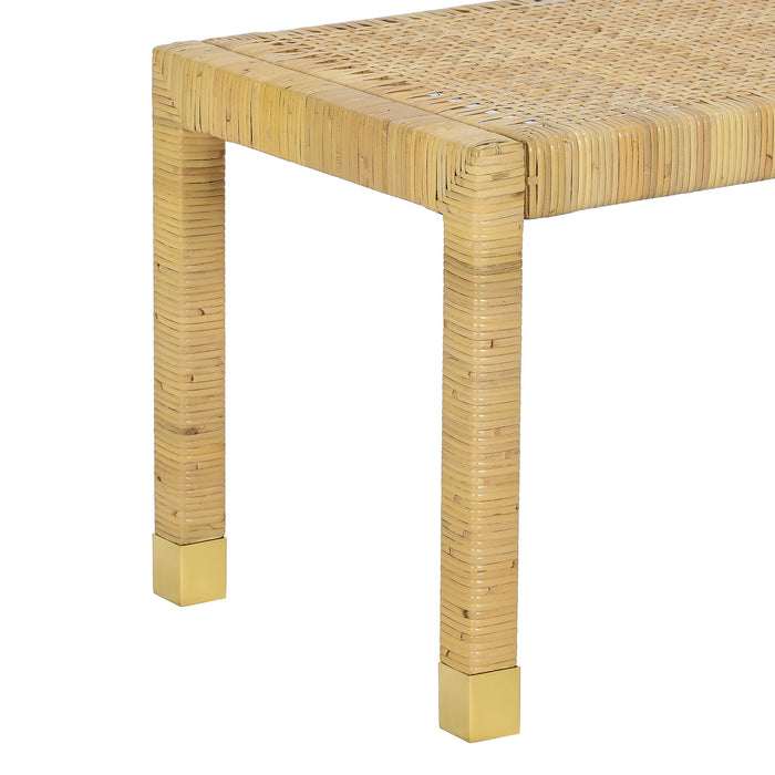 Amara - Woven Rattan Bench