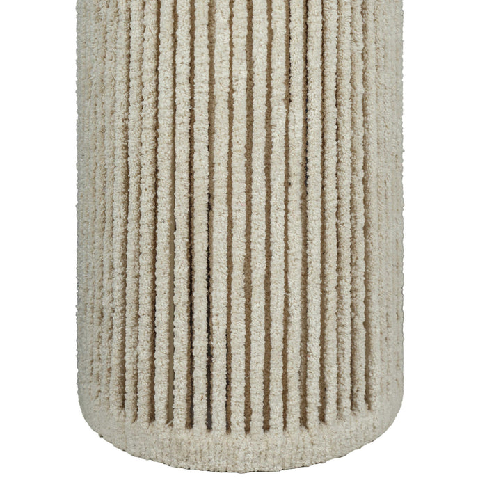 Tapered - Chenille Fiber Floor Lamp - Natural