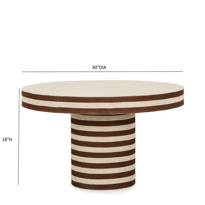 Lyra - Striped Cotton Jute Contract-Grade Table