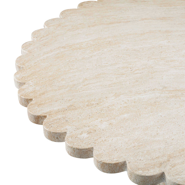 Blossom Washed Travertine Finish Indoor / Outdoor 54" Round Dining Table