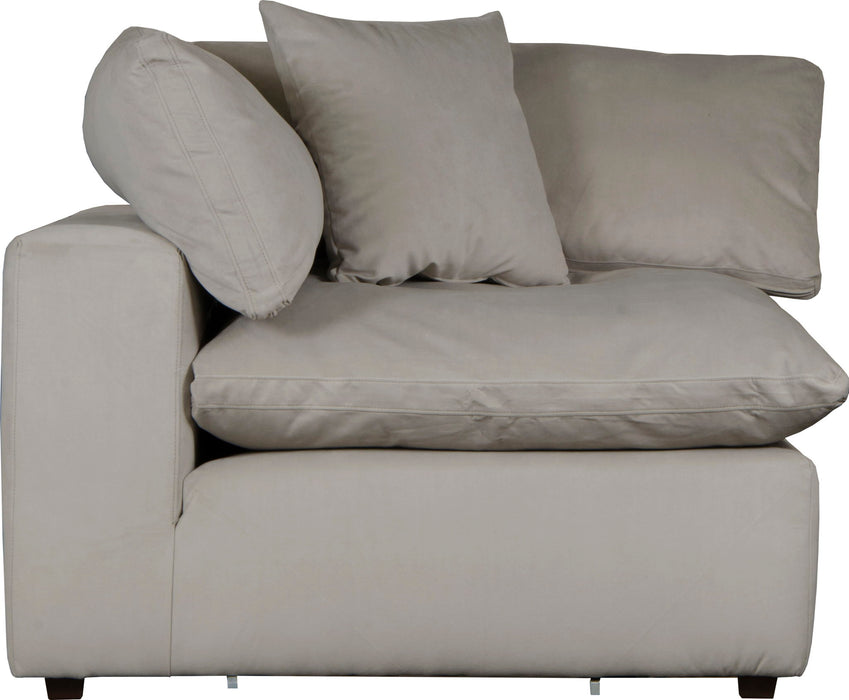 Posh - 8 Piece Modular Sectional With 3 Armless, 3 Corners, 2 Cocktail Ottoman - Dove