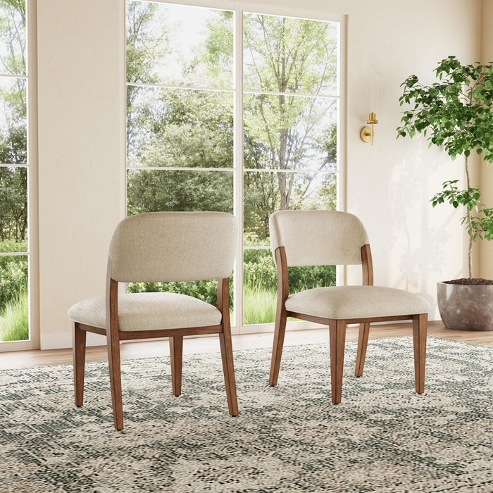 Lyra - Upholstered Barrel Chairs (Set of 2) - Pearl Silver