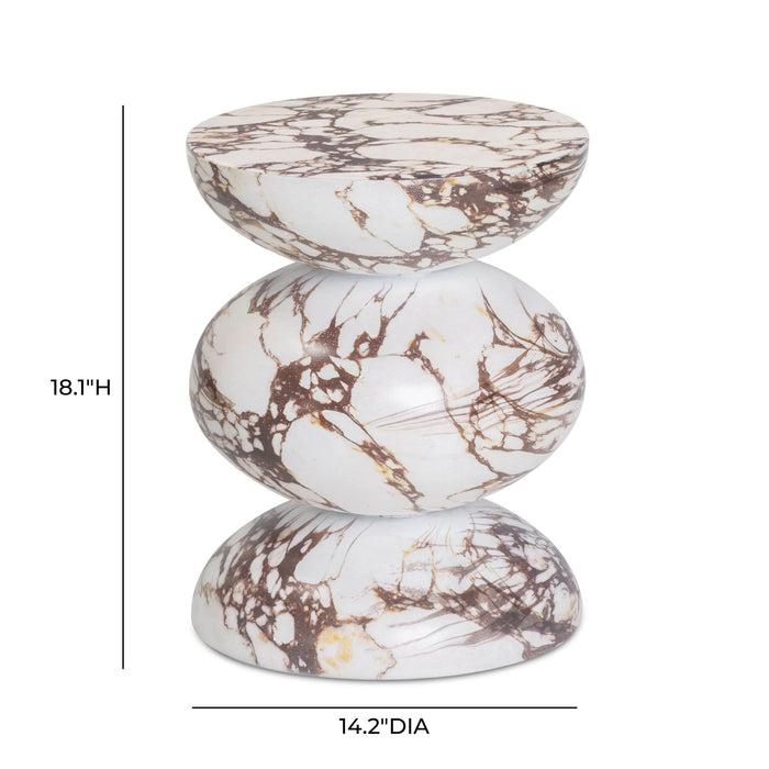 Pia - Indoor / Outdoor Concrete Side Table - Red