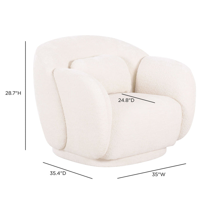Misty - Knubby Fabric Accent Chair