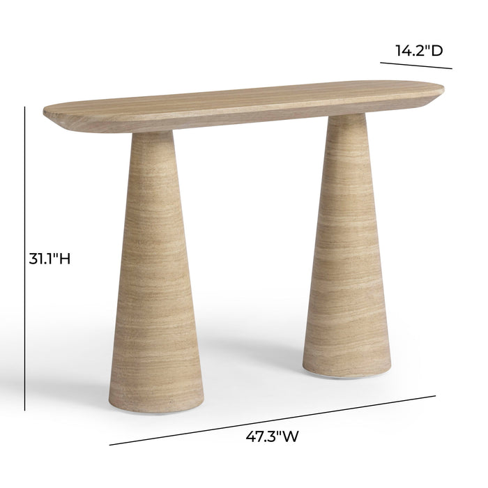 Sandra - Indoor / Outdoor Console Table - Travertine