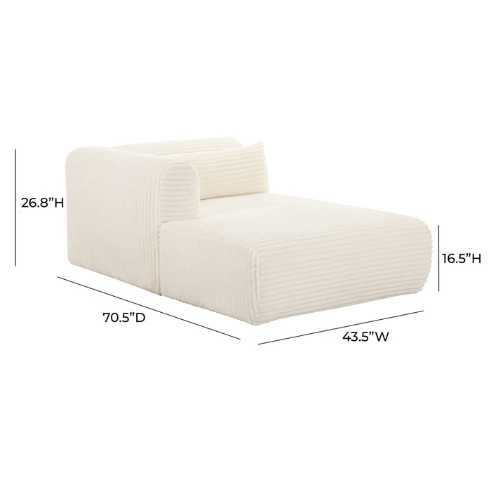Tarra - Fluffy Oversized Corduroy Modular Chaise