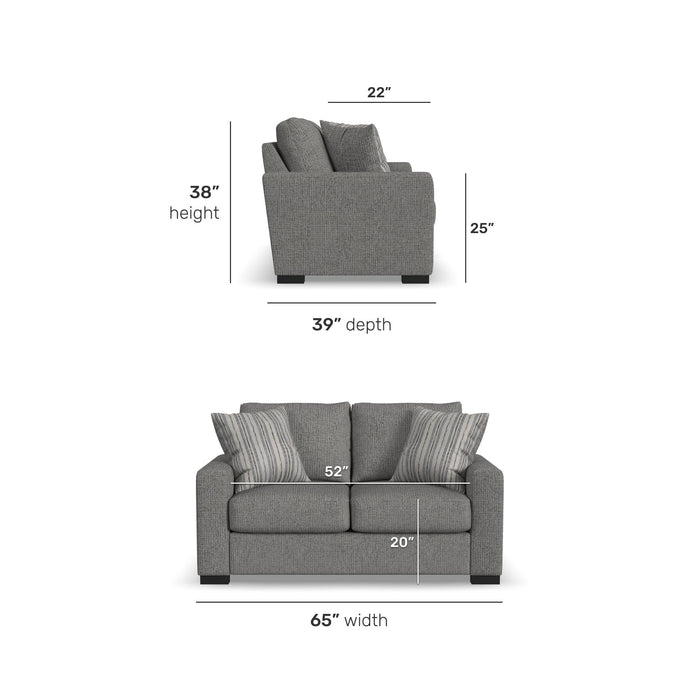 Theodore - Fabric Stationary Loveseat