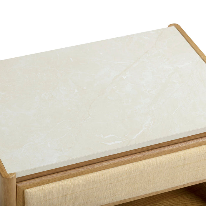 Paige - 2-Drawer Nightstand - Natural Oak