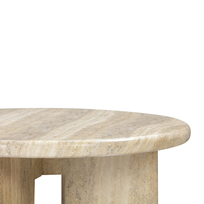 Patrizia - Concrete Round Coffee Table - Natural
