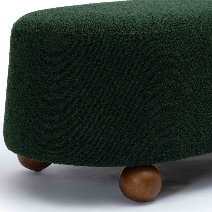 Jaine - Boucle Large Ottoman - Forest Green