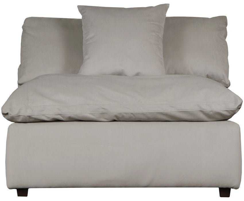 Posh - 5 Piece Modular Sectional With 1 Armless, 2 Corners, 1 Cocktail Ottoman, 1 Console - Dove