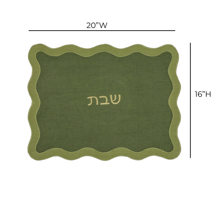 Organic Cotton / Linen Wavy Challah Cover