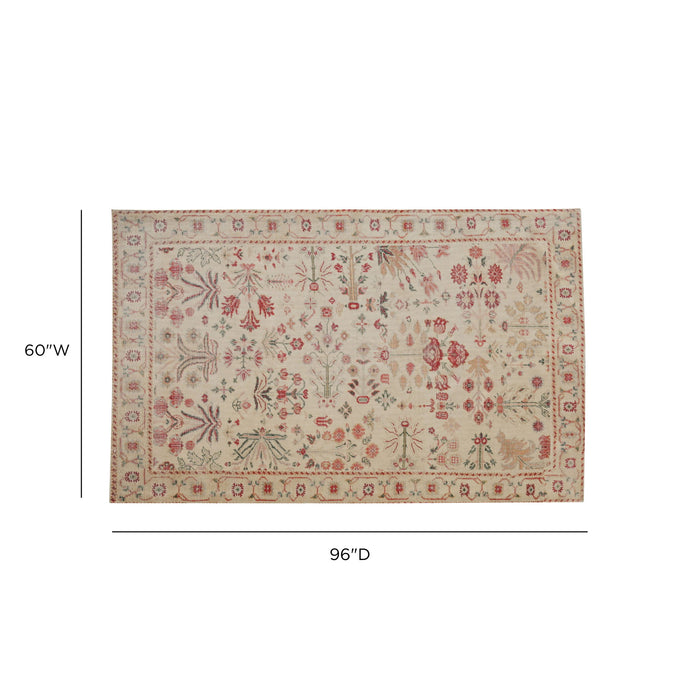 Jardin - 5' x 8' Hand Woven Wool Area Rug - Brown
