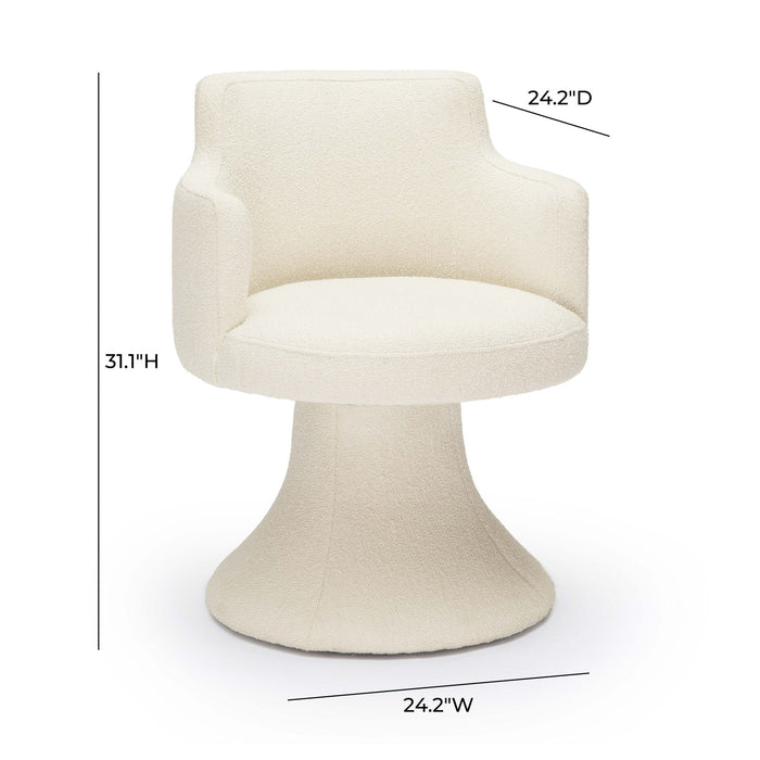 Jeffree - Performance Boucle Swivel Dining Chair