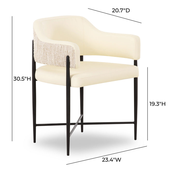 Sezanne - Vegan Leather 2-Tone Dining Chair