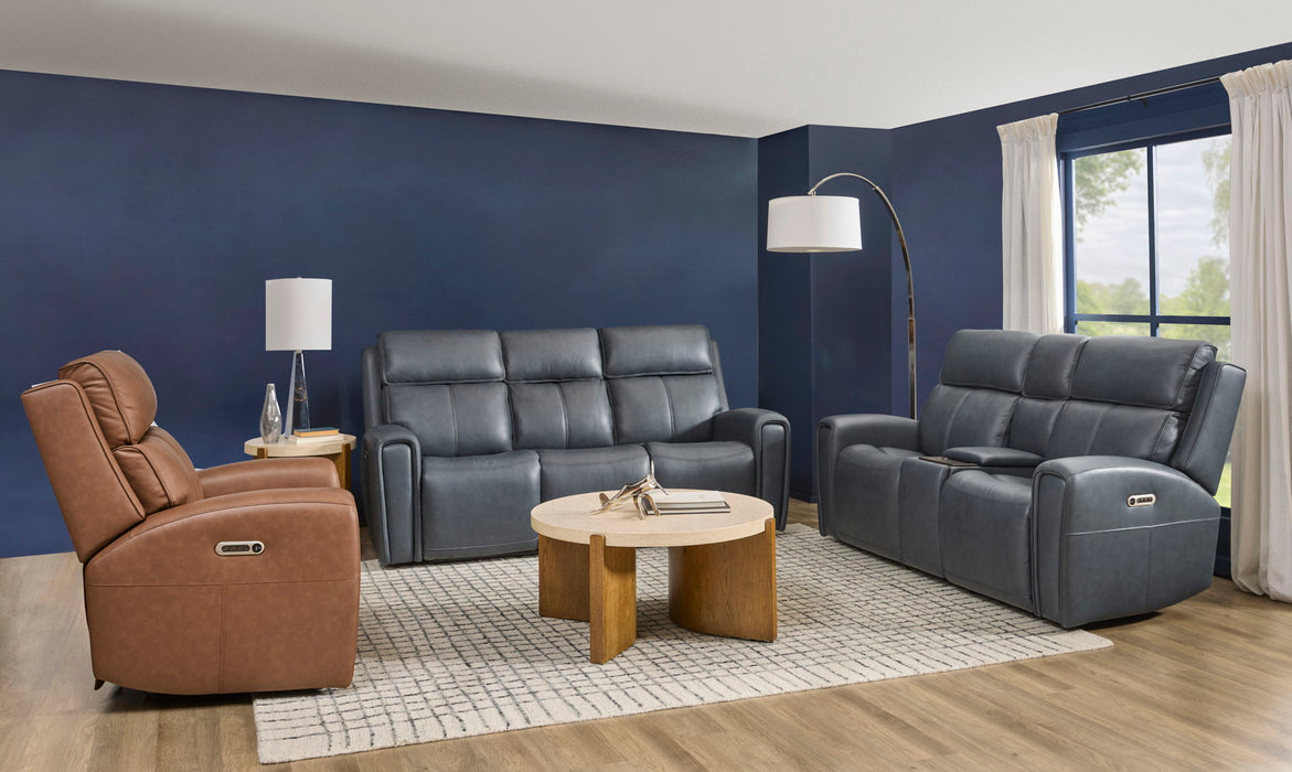 Warren - Power Reclining Loveseat With Console, Power Headrest & Lumbar