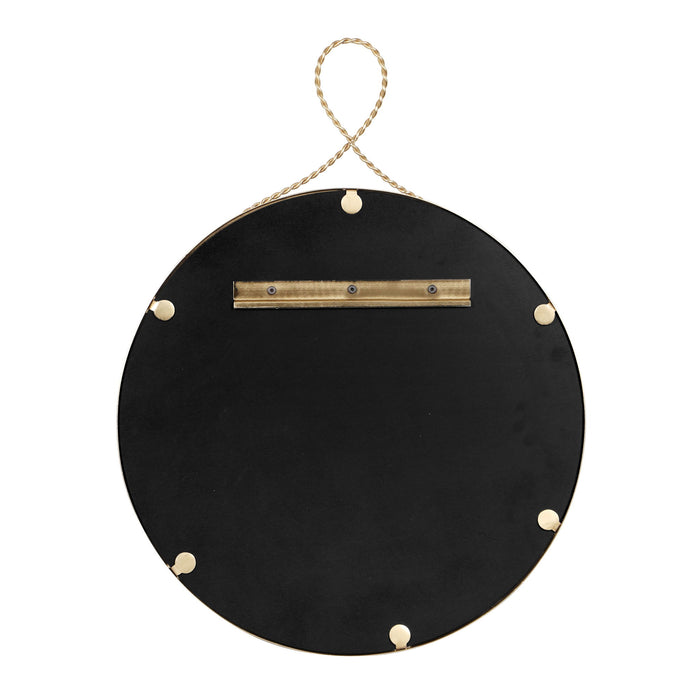 Ravina Braided Brass Round Wall Mirror