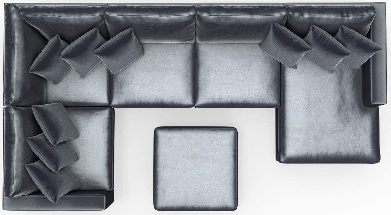 Remington - Modular Sofa And Cocktail Ottoman - Slate