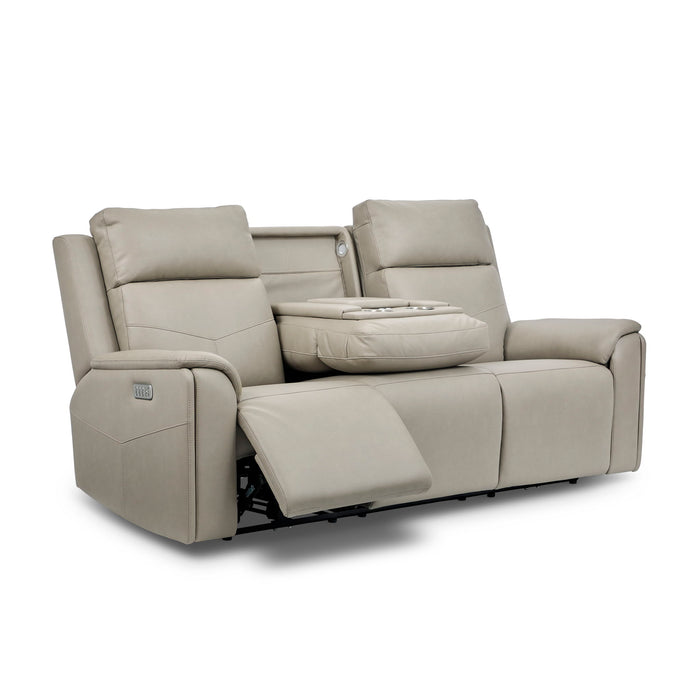 Vernon - Power Reclining Sofa With Console, Power Headrest, Lumbar, Heat & Massage