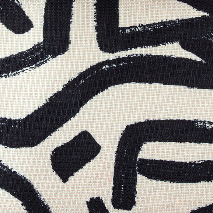 Pippa - Brushstroke Print Stool - Black / White