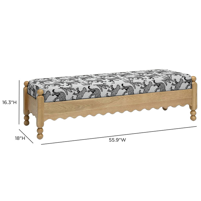 Thelma - Leopard Jacquard Bench