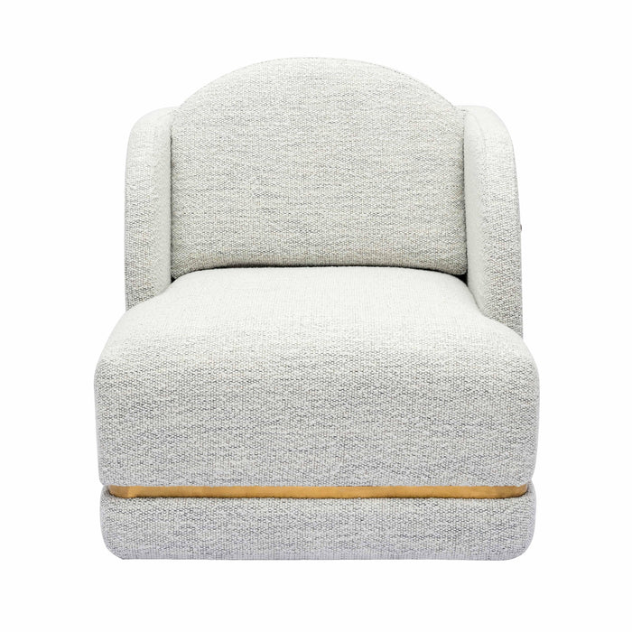 Earl - Nubby Chenille Accent Chair - Cotton White