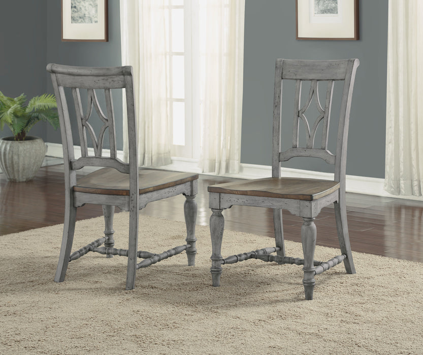 Plymouth - Dining Chair - Gray / Dark Brown